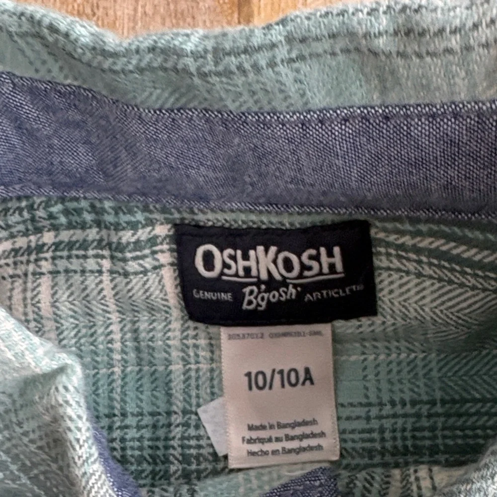 NWOT Oshkosh Boys Flannel Shirt size 10